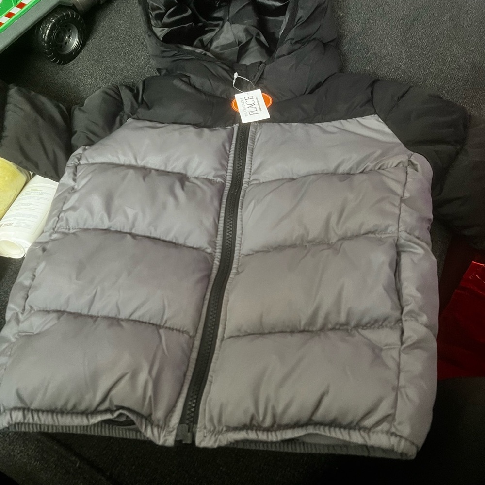 The Children's Place Black and Gray Puffer Jacket